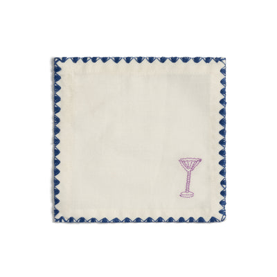 Zigzag cocktail napkins set of 4