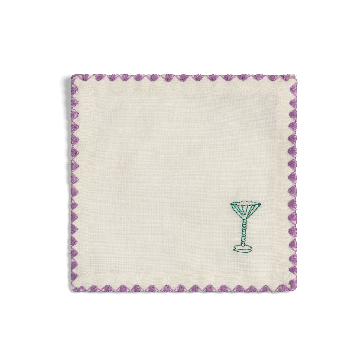 Zigzag cocktail napkins set of 4