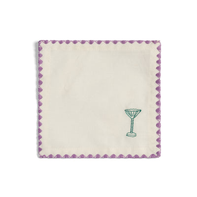 Zigzag cocktail napkins set of 4