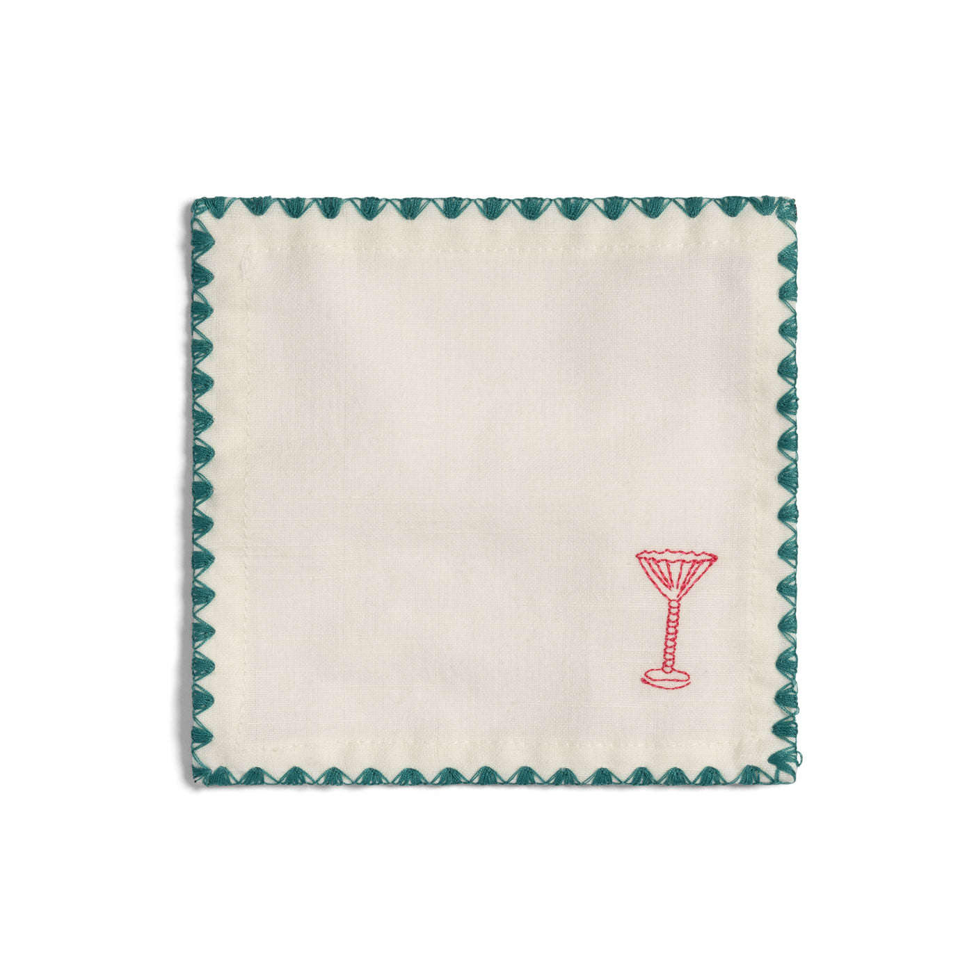 Zigzag cocktail napkins set of 4