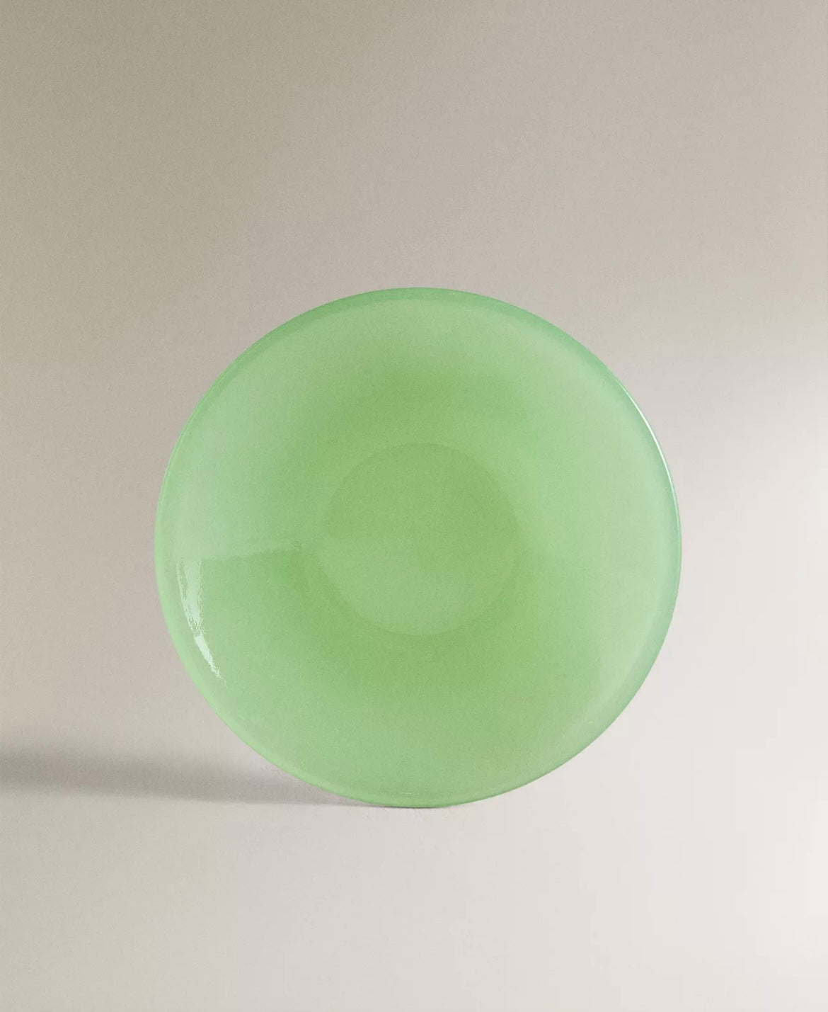 Green glass bowl