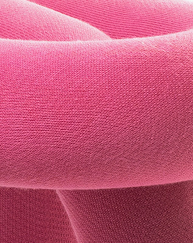 Purple stool by Moustache with a knitted textured finish.