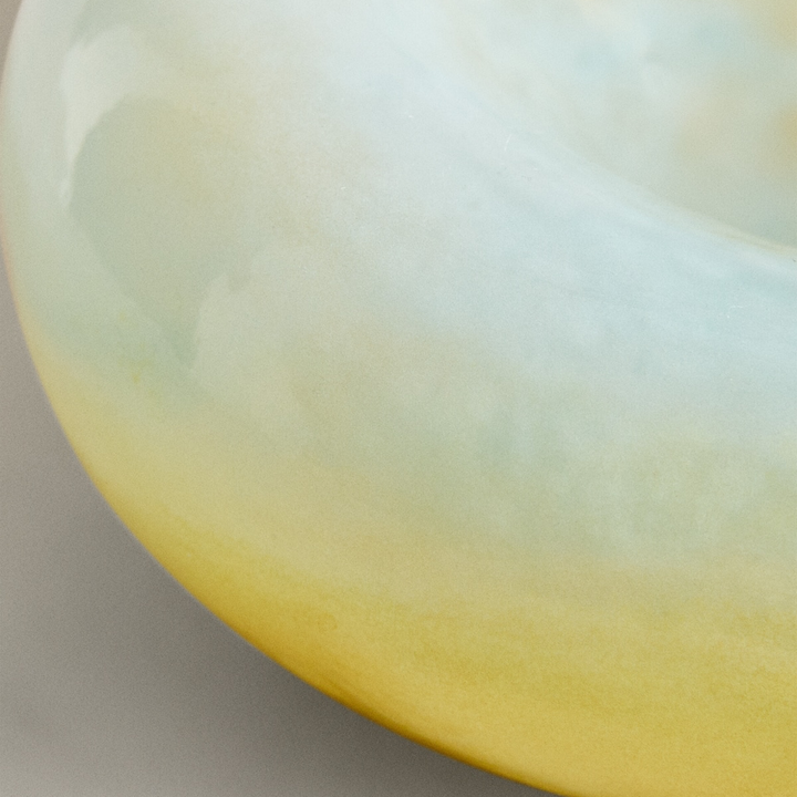 Nanushka for zara home glass painted bowl. yellow and clear