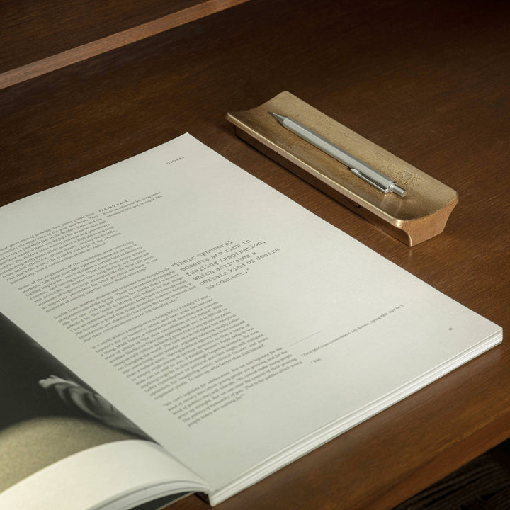 Pen tray in brass from Stem