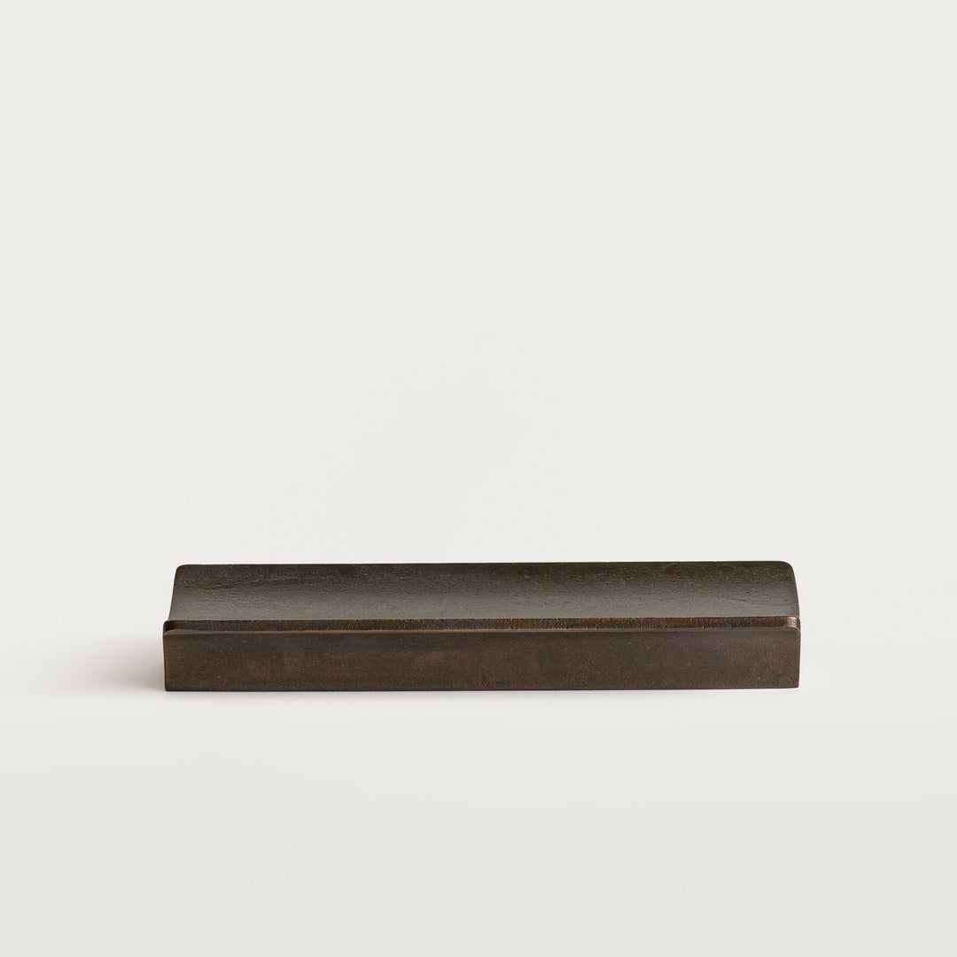Pen tray in darkened brass from Stem