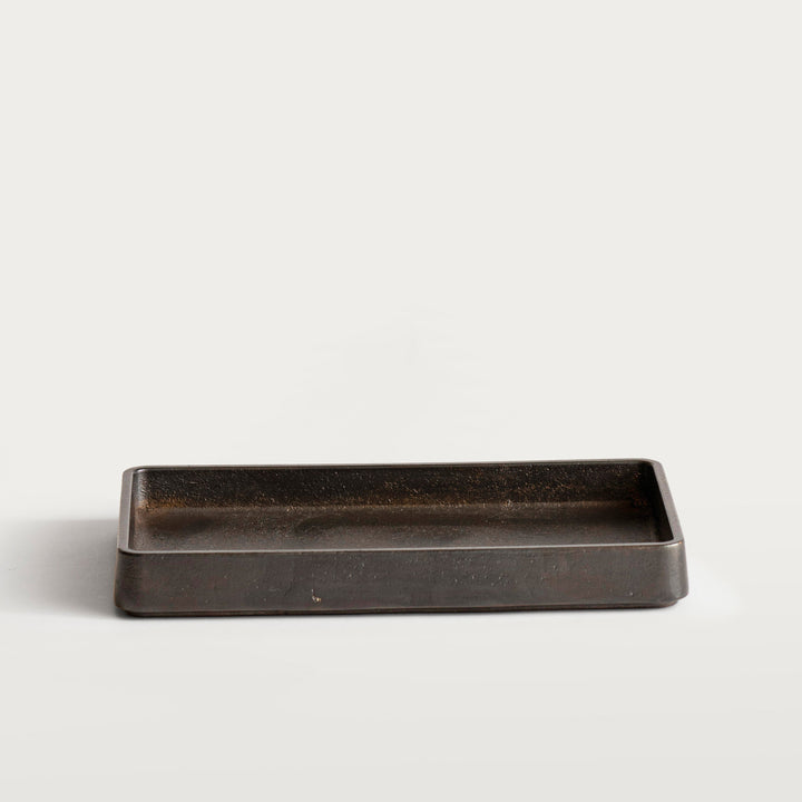 tray in darkened brass from Stem