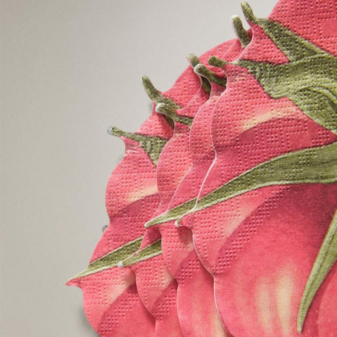 Tomato printed paper napkins (pack of 20), with decorative textured surface.
