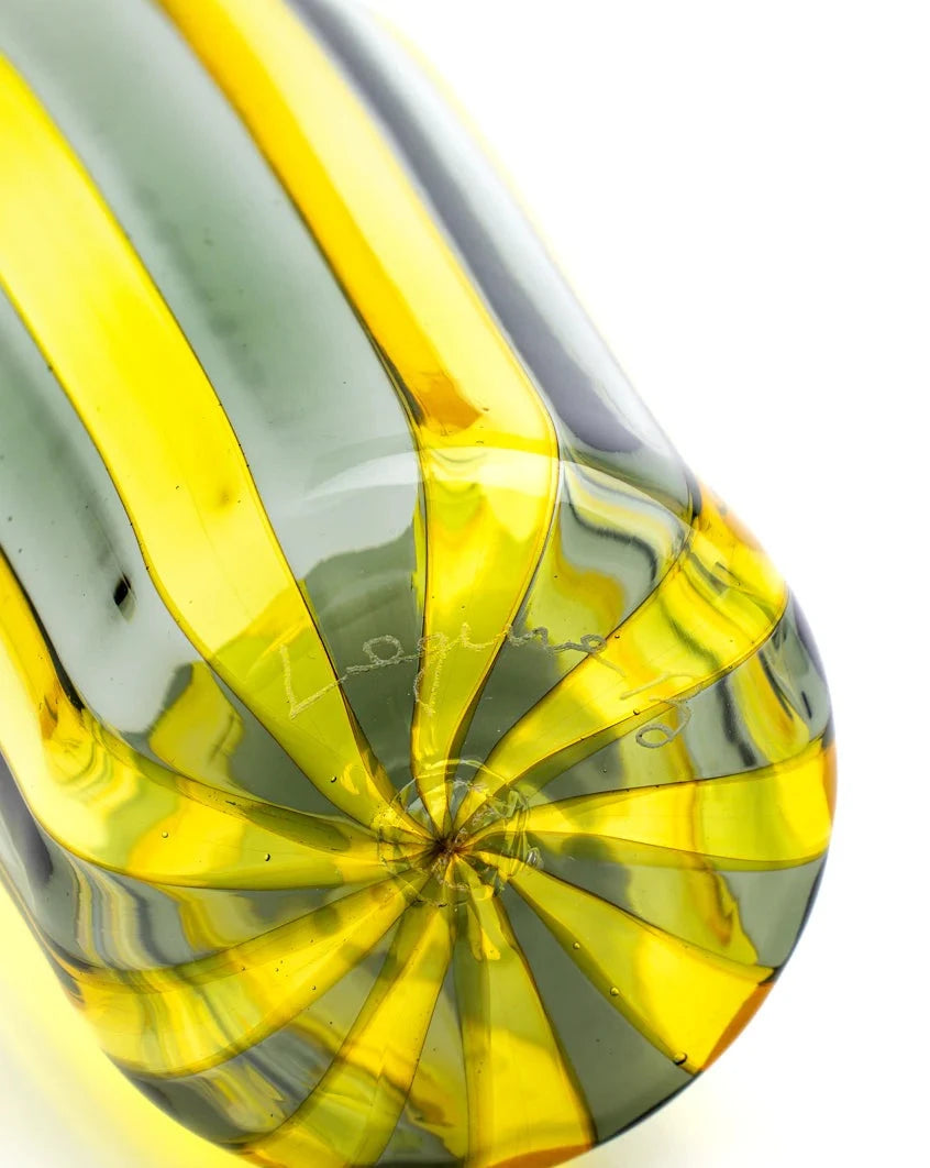 Laguna b murano glass yellow grey steel