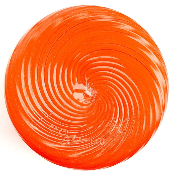 Coral jar by LAGUNA-B with a swirling pattern and glossy finish.