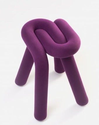 Shop Dessein Parke Purple Bold stool by Big-Game for Moustache Editions  Made up of two identical tubular parts in metal embedded in each other, the Bold stool, following the chair before it, is an updated version of the tradition of a bended seat in tubular steel.